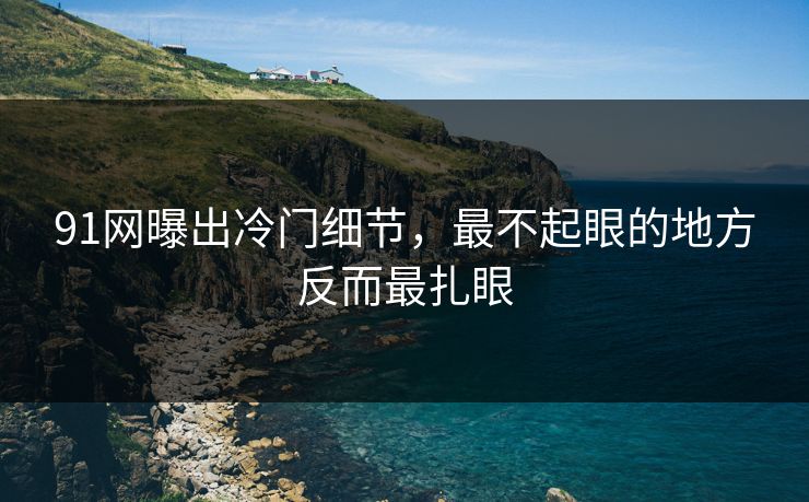 91网曝出冷门细节,最不起眼的地方反而最扎眼